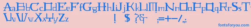 JmhLaudanumEg Font – Blue Fonts on Pink Background