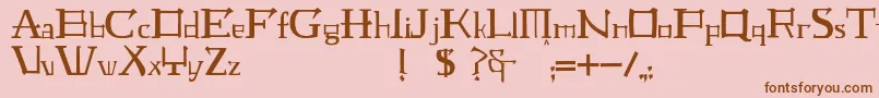 JmhLaudanumEg Font – Brown Fonts on Pink Background