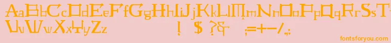 JmhLaudanumEg Font – Orange Fonts on Pink Background