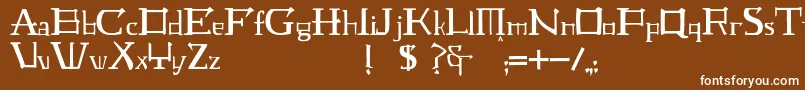 JmhLaudanumEg Font – White Fonts on Brown Background