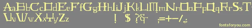 JmhLaudanumEg Font – Yellow Fonts on Gray Background