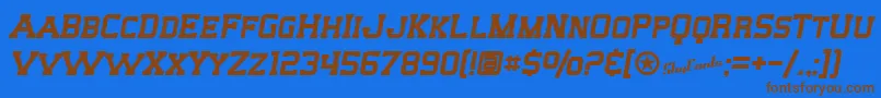 Police SfBigWhiskeySc – polices brunes sur fond bleu