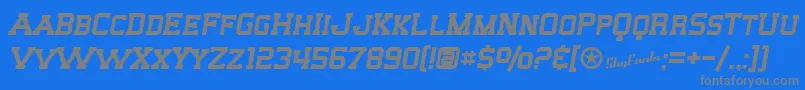 Police SfBigWhiskeySc – polices grises sur fond bleu