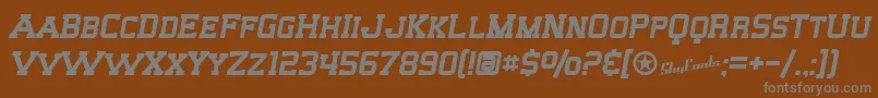 SfBigWhiskeySc Font – Gray Fonts on Brown Background