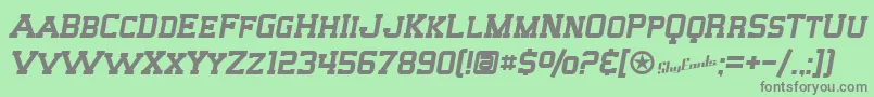 SfBigWhiskeySc Font – Gray Fonts on Green Background