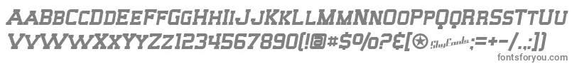 SfBigWhiskeySc-fontti – harmaat kirjasimet valkoisella taustalla