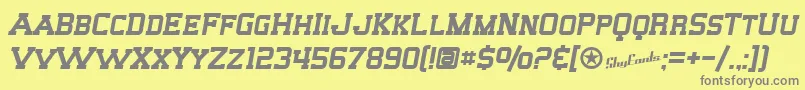 SfBigWhiskeySc Font – Gray Fonts on Yellow Background
