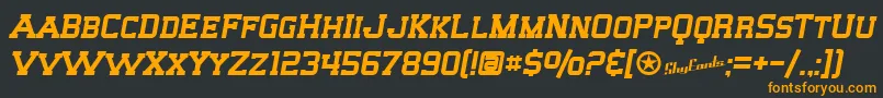 SfBigWhiskeySc Font – Orange Fonts on Black Background