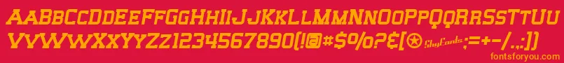 SfBigWhiskeySc Font – Orange Fonts on Red Background