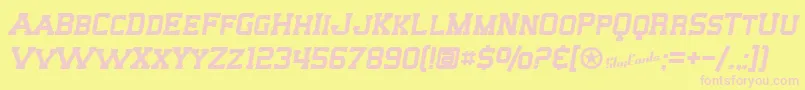 SfBigWhiskeySc Font – Pink Fonts on Yellow Background