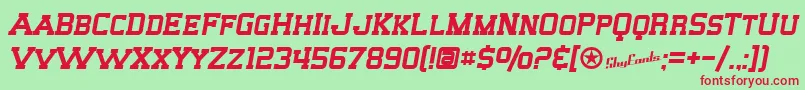 SfBigWhiskeySc Font – Red Fonts on Green Background