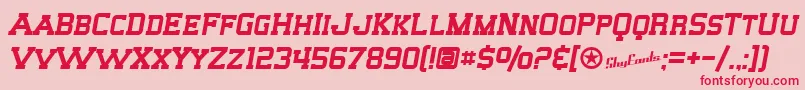 SfBigWhiskeySc Font – Red Fonts on Pink Background