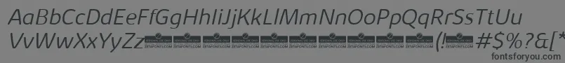 KabrioAbarthLightItalicTrial Font – Black Fonts on Gray Background