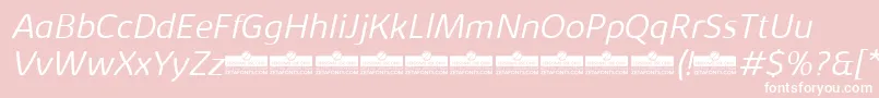 KabrioAbarthLightItalicTrial Font – White Fonts on Pink Background