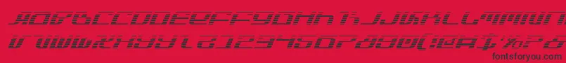 Fonte Infinitygi – fontes pretas em um fundo vermelho
