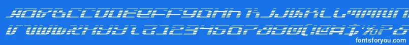Infinitygi-Schriftart – Weiße Schriften auf blauem Hintergrund
