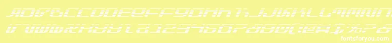 Infinitygi-Schriftart – Weiße Schriften auf gelbem Hintergrund