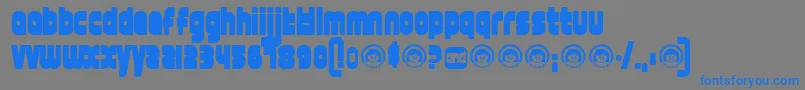 フォント12goofat – 灰色の背景に青い文字