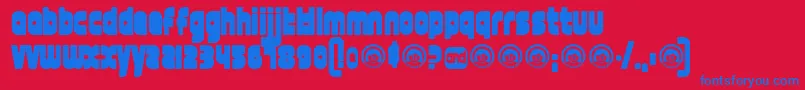 フォント12goofat – 赤い背景に青い文字