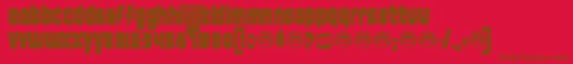 フォント12goofat – 赤い背景に茶色の文字