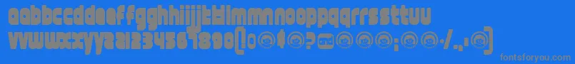 12goofat-fontti – harmaat kirjasimet sinisellä taustalla
