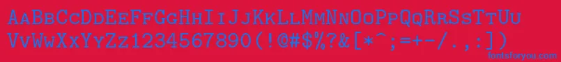 Lmmonocaps10Regular Font – Blue Fonts on Red Background