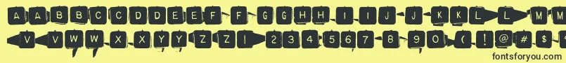 Backspacersquare Font – Black Fonts on Yellow Background