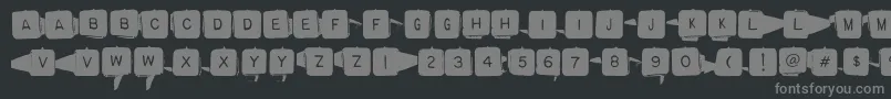 Backspacersquare Font – Gray Fonts on Black Background