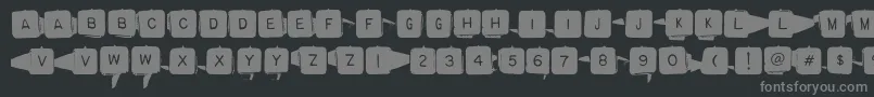 Czcionka Backspacersquare – szare czcionki na czarnym tle
