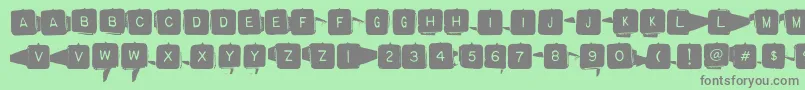 Шрифт Backspacersquare – серые шрифты на зелёном фоне