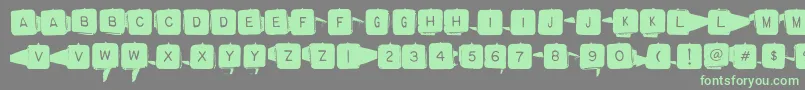 Backspacersquare Font – Green Fonts on Gray Background