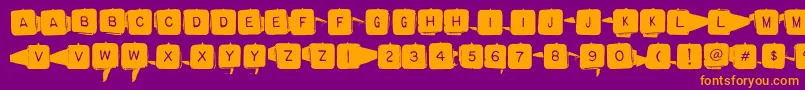 フォントBackspacersquare – 紫色の背景にオレンジのフォント