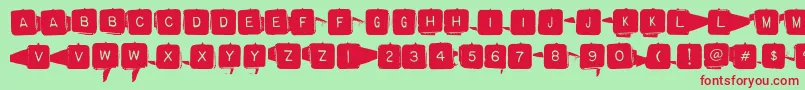 Backspacersquare Font – Red Fonts on Green Background