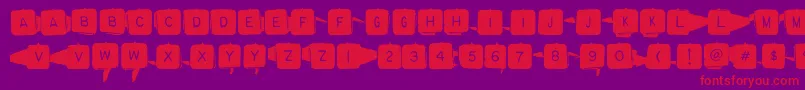 Backspacersquare Font – Red Fonts on Purple Background