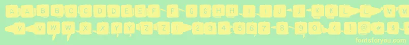 Backspacersquare Font – Yellow Fonts on Green Background