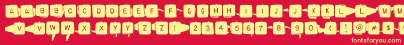 Backspacersquare Font – Yellow Fonts on Red Background