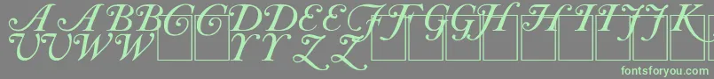 CasInit-Schriftart – Grüne Schriften auf grauem Hintergrund