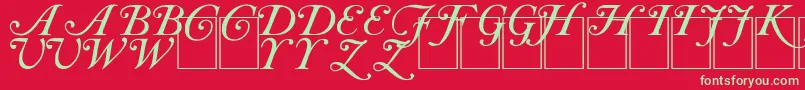 CasInit Font – Green Fonts on Red Background