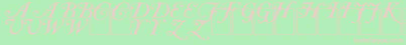 CasInit Font – Pink Fonts on Green Background