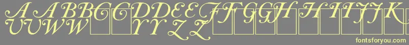CasInit Font – Yellow Fonts on Gray Background