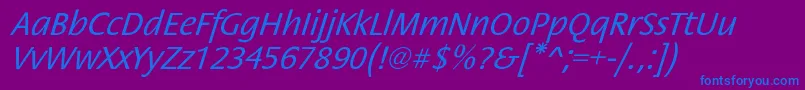 StackoblNormal Font – Blue Fonts on Purple Background