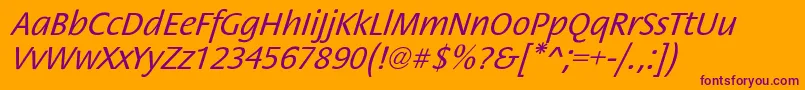 StackoblNormal Font – Purple Fonts on Orange Background