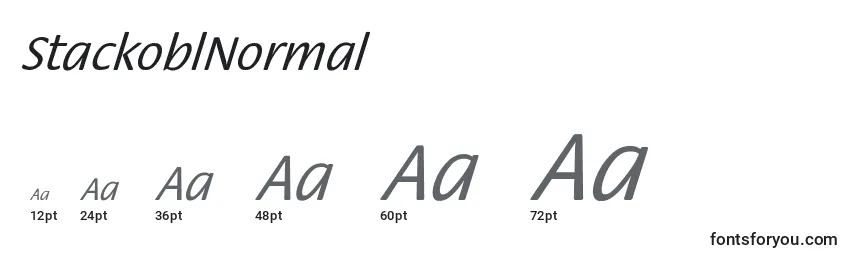 Размеры шрифта StackoblNormal
