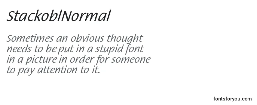 StackoblNormal Font