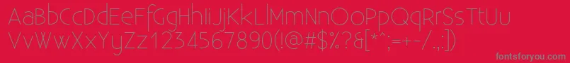 ExistenceLight Font – Gray Fonts on Red Background