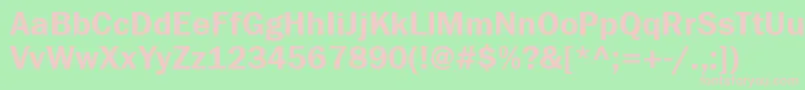 Franklingothdemiett Font – Pink Fonts on Green Background