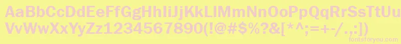 Franklingothdemiett Font – Pink Fonts on Yellow Background