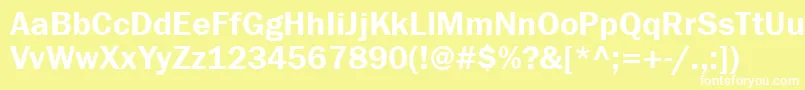 フォントFranklingothdemiett – 黄色い背景に白い文字