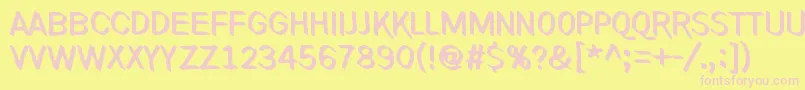 ParadoxMosaic Font – Pink Fonts on Yellow Background