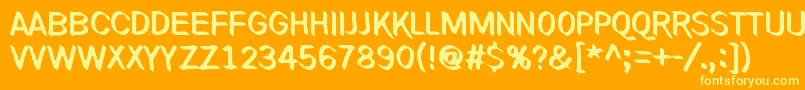 ParadoxMosaic Font – Yellow Fonts on Orange Background